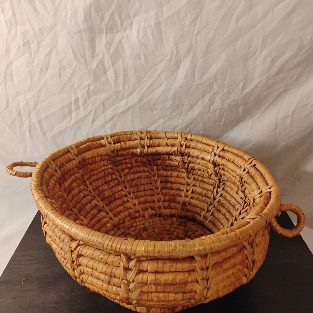 Handcrafted Woven Basket - Natural Brown
